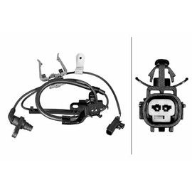 HELLA 6PU 358 219-111 Sensor, Raddrehzahl - 2-polig - Kabel: 1075mm - mit Klammer