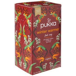 Pukka Herbs | Winter Warmer Organic Herbal Tea | Limited Edition | Ginger, Cinnamon, Clove, Orange | Perfect For Festive Spirit | 4 packs | 80 Sachets