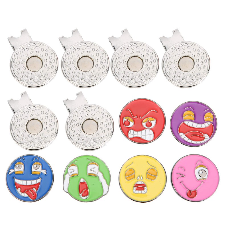 VGEBY Golf Ball Markers with Silver Golf Cap Clips 25
