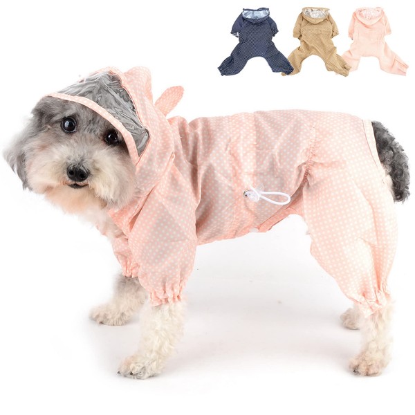 Zunea Waterproof Dog Raincoats with Hood for Small Dogs Puppy