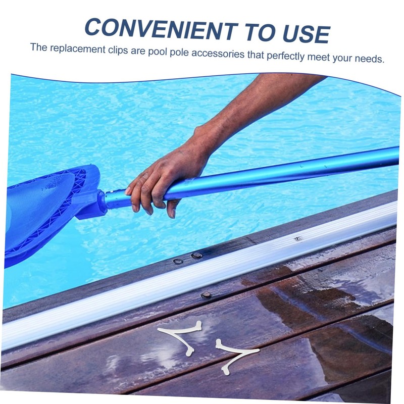 BESPORTBLE 1set Pool Cleaning V Clips Durable Handle Clips for