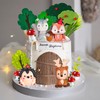 Woodland Animals - Decoración para tartas con zorro, ardilla, erizo,