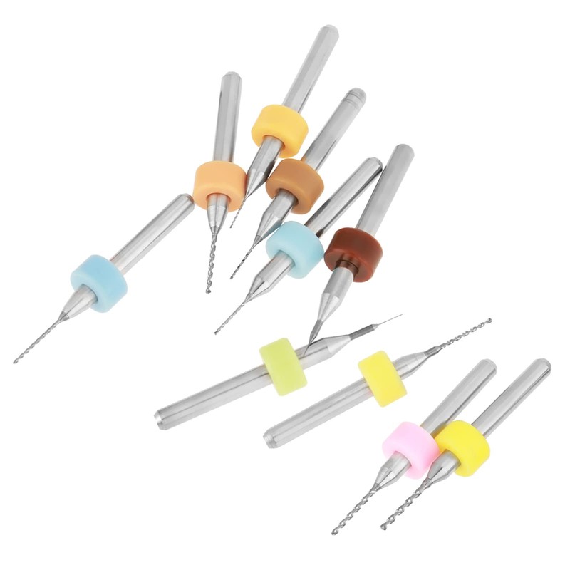 10 Pieces PCB Drill Bit Spiral Drill Bit Set 0.1-1.0