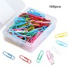 AEIOPRS 100 Stück Bunte Büroklammern 2.9cm Metall Aktenklammern Set mit