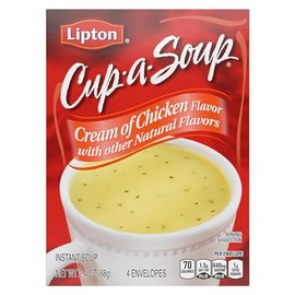 SOUP SECRETS Lipton Instant Soup Cream of Chicken 4 Count For a Warm Cup of Soup Only 60 Calories Per Serving 2.4 oz