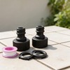 3/4 Inch Garden Hose Quick Connector Kit 2-Piece Plastic