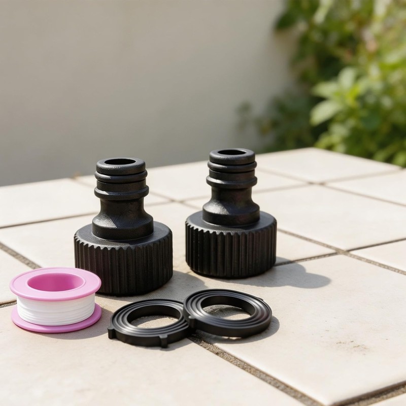 3/4 Inch Garden Hose Quick Connector Kit 2-Piece Plastic