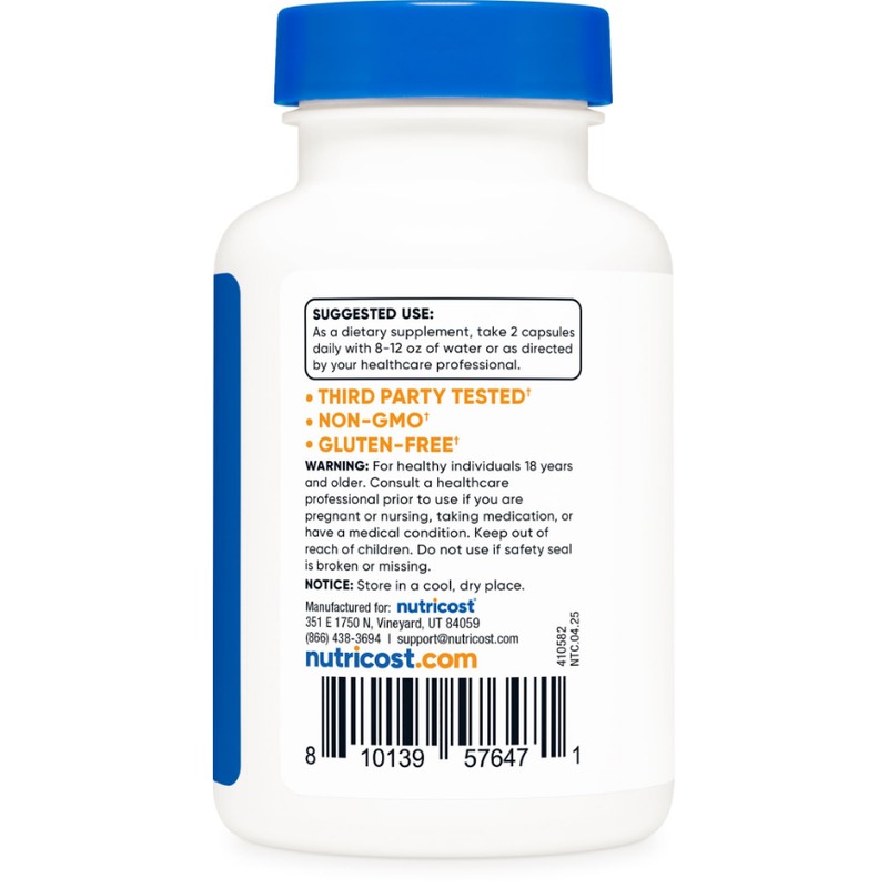 Nutricost Red Raspberry Leaf Extract (4500mg Equivalent) 120 Capsules -