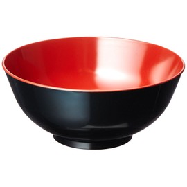 Happy Sales HSNB-MRB52L, Red Black Melamine Udon Ramen Noodle Soup Bowls 52 oz