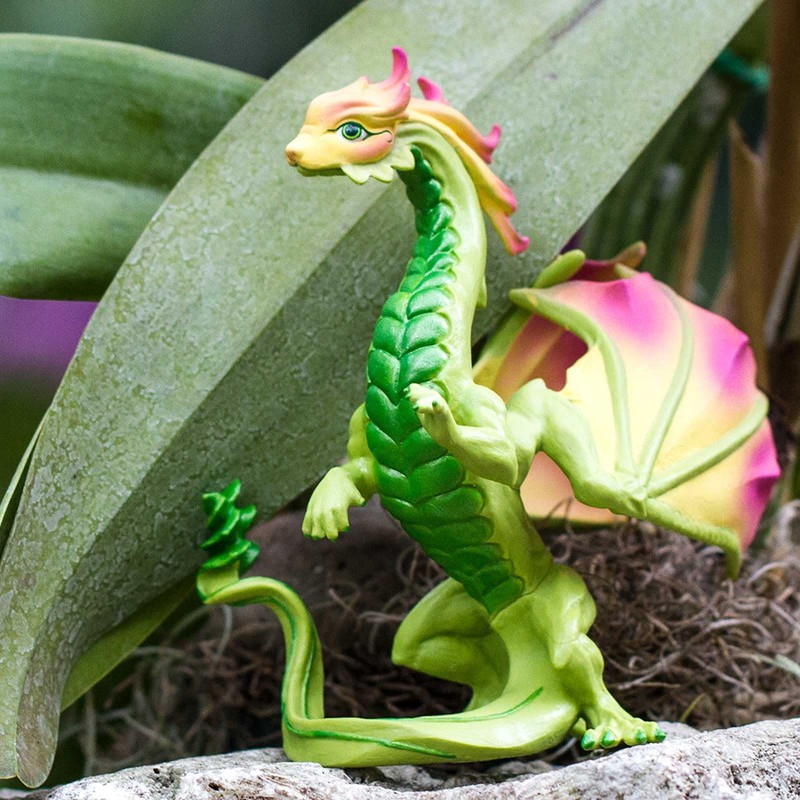 Safari Ltd. Flower Dragon Figurine - Detailed Vibrantly-Colored 4.5" Model
