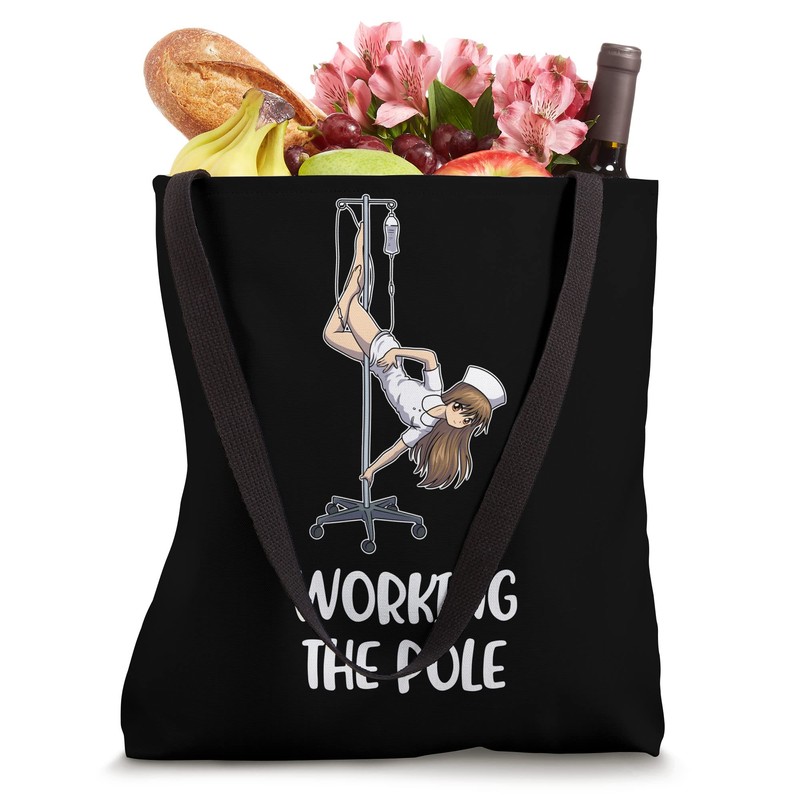 Working The Pole Nurse Tote Bag