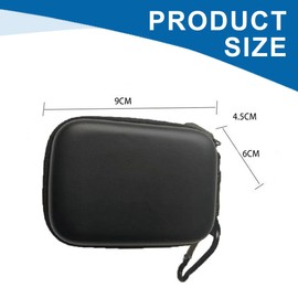 NHPY Pack of 2 Storage Bag Case for Dji Osmo Action 4/3, 9 x 7 x 4.5 cm Mini Hard Case, Accessories for Dji Osmo, PU Travel Protective Case for GoPro 12/11/10/9 Camera Accessories (Black), a