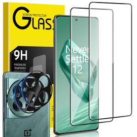 Maxwolf 2 Pack Screen Protector for OnePlus 12, Tempered Glass with Camera Lens Protector, Case Friendly, 9H Hardness