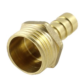 sourcingmap Brass 1/2" NPT Thread 10mm Air Gas Hose Barb Fitting Coupler Adapter