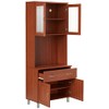 HODEDAH IMPORT Tall Standing Kitchen Cabinet with Top and Bottom