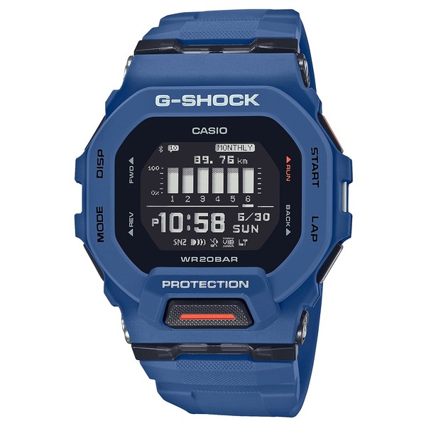 Casio G-SQUAD GBD-200 Series Wristwatch, blue, Wristband