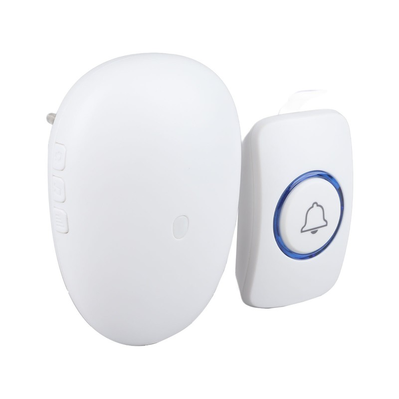Wireless Doorbell Colorful Flashing Light 57 Ringtone Adjustable Volume for