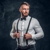 Men's Braces Wide 5 cm, Extra Strong Braces, Elastic and