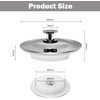 Bath Plug Closure, 42-44 mm Sink Plug, Stainless Steel Plug