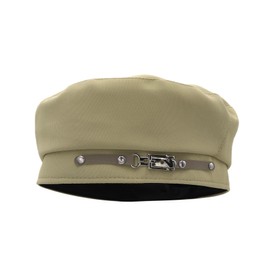 ZGMYC Fashion Beret Hats for Women Girls, Classic Beanie French Hat Solid Color Artist Painter Cap with Metal Buckle