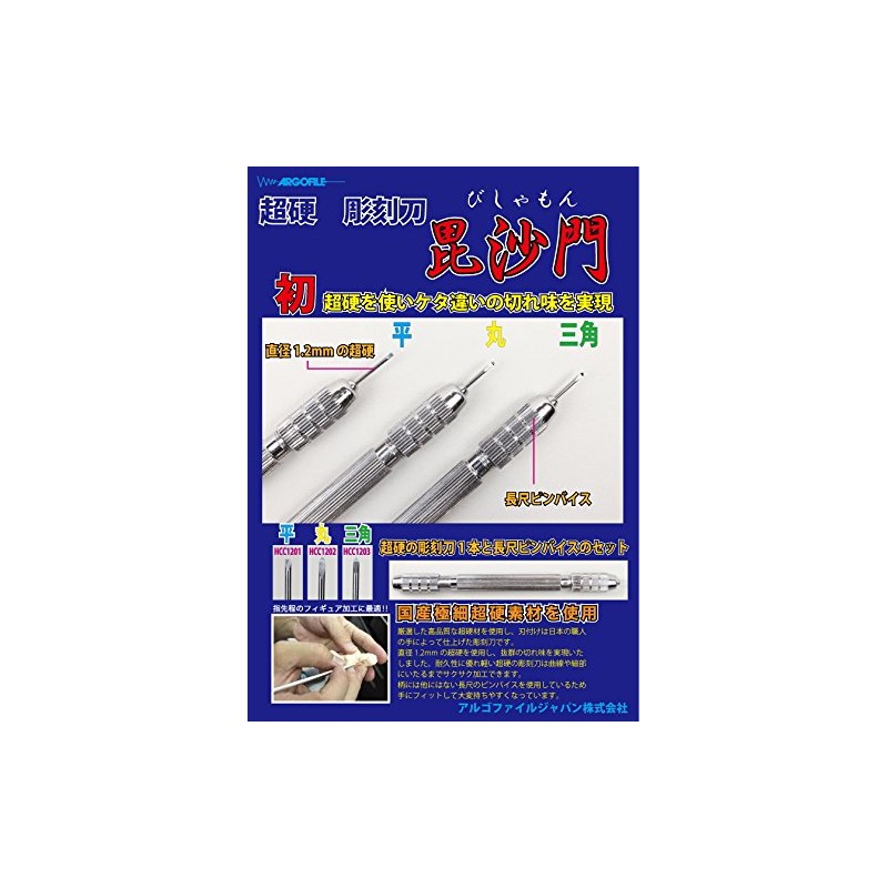 Argo File Japan HCK1203 Carbide Chisel Bishamon Replacement Blade Triangle