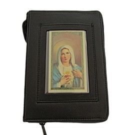 9777/W- Realsoft Leather Breviary Cover/Window + Free HOLY Card.