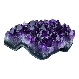 WUYOUSHI Natural Amethyst Crystal Cluster Healing Stones Raw Amethyst Rock Healing Crystals Energy Balance Reiki Meditation and Spiritual Growth (1Pc 0.16-0.22 LB)