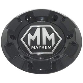 Mayhem Wheel Gloss Shiny Black Center Section Cap, C-231-2, Wheel Cap, ABS, Black