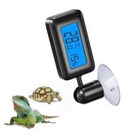 TobeBright Reptile Thermostat Input 3V Reptile Thermometer and Humidity Gauge 360 Degree Rotation Flexible Thermometer for Reptile Tank Glow-in-The-Dark Terrarium Thermometer (1Pcs)
