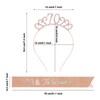 TOPWAYS 70th Birthday Sash and Tiara Set, Rose Gold 70