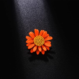 Multicolor Cute Daisy Flower Brooch Pins, Plant Sunflower Suit Lapel Pin,Pink Yellow White Sun Flower Dress Neckline Pin Enamel Charm Daisy Coat Collar Brooch for Women Girls Men Jewelry Gifts, Metal, enamel