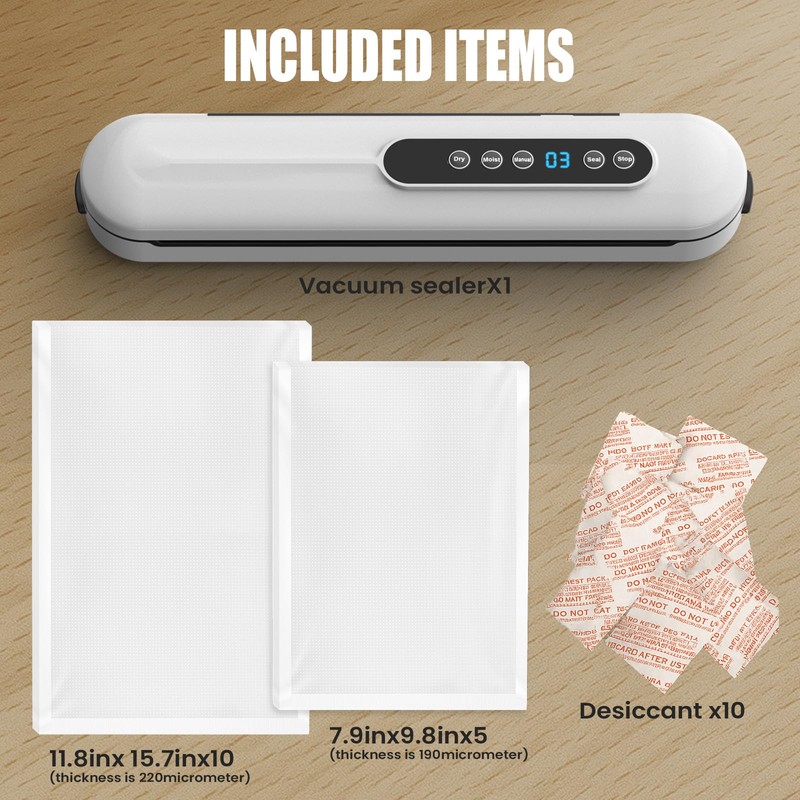 HICTOP Dual-Use Vacuum Sealer Precision Suction Power Sealer with Digital