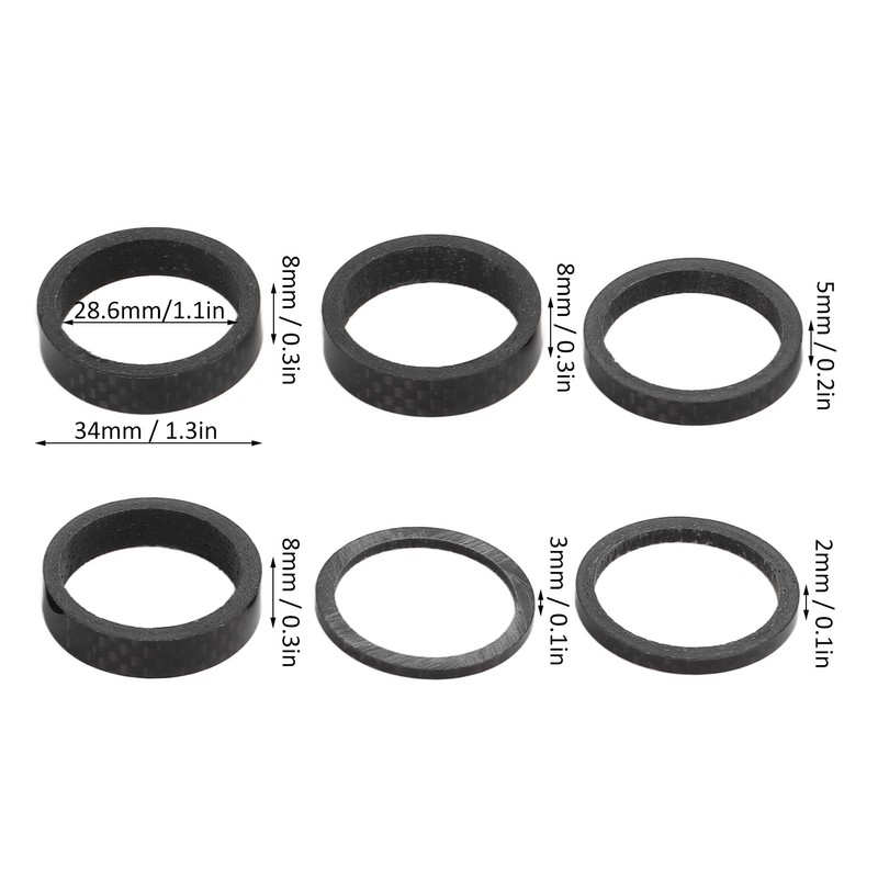 CANSUCC Bicycle Headset Spacer Set with Stem Top Cap and