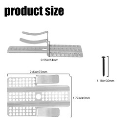 10pcs Drywall Fastener Clips, Stainless Steel Drywall Repair Clips with 20pcs Screws Fits 1/2" and 5/8" Panels, Stainless Steel Wall Patch Clips for Damaged Walls Repairing (Silver)