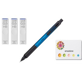 amazdone uni Kurutoga KS 0.5mm Mechanical Pencil Blue (M5KS1P.33)+uni Mechanical Pencil Lead,The Uni Smudge-Proof Leads 0.5mm HB 3 Set Sticky Notes