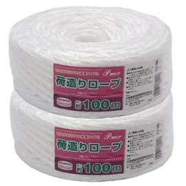 Zenkaku Pro Sleeve Polypropylene Packing Rope (Approx. Width 0.2 inches (5 mm) x 328.4 ft (100 m) Roll) 1 Piece x 2 Packs (Total 2 Pieces)