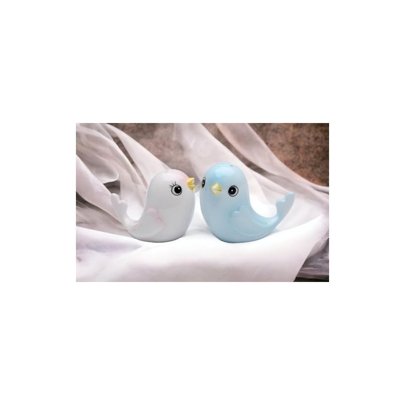 2.25 Inch Pale Pink Bird and Pale Blue Bird Salt