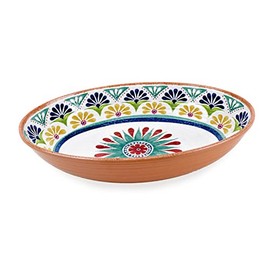 Purely Home Rio Medallion Melamine/Plastic Outdoor/BBQ/Picnic Oval Serving Bowl