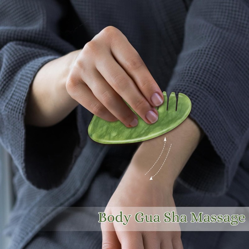 Multipurpose Jade Green Handmade Massage Comb Full Relaxing Massage Scalp