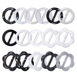 SEMINI 16 clips para camiseta de 1.2 pulgadas, forma redonda, de plástico, para bufanda, anillo de clip con varios colores (interior de 1.2 pulgadas, color 1)