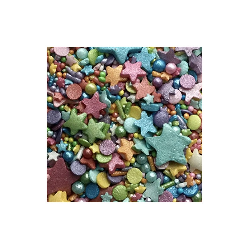 RAINBOW GLIMMER MAGIC MULTI SPRINKLE MIX, Sugar Sprinkles for Cakes