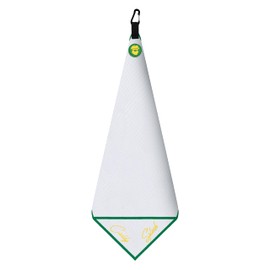 Caddy Splash Pocket Mag Towel – Magnetic Microfiber Golf Towel with Ball Pocket, Ultra-Absorbent & Durable, Strong Magnet & Carabiner for Easy Bag Attachment – The Ultimate Golf Towel-Green/Yellow