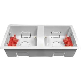 1g +1g Dry Lining Back Box 2 Gang 35mm Dual Dry Lining Plasterboard Wall Mounting Back Box 1g +1g 35mm Electrical Socket Switch Recessed Wall Pattress 35mm - 1 Back box Pattress