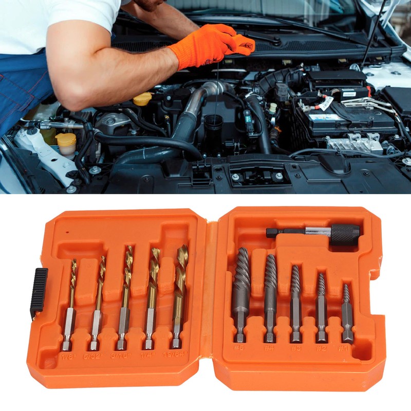 11Pcs Damaged Screw Extractor Kit HHS Professional Bolt Stud Removal