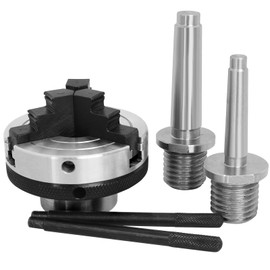 Wood Lathe Chuck,3 inch 3 jaw With MT-1 and MT-2 Arbor Shank,with 1 x 8TPI Thread,for Woodworking Lathe Tools