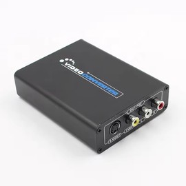 NAKVMN HDMI to Composite 3RCA AV S-Video R/L Audio Video Converter Adapter HD to AV S-Video CVBS Video Converter HD to 3RCA PAL/NTSC Adaptor for TV PC