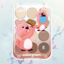 colorgram Olive Young Colorgram Noontorial Eye Palette [Remain Luffy] 04 Peanut Plus Cosmetic Nudi / 올리브영 컬러그램 눈토리얼 아이 팔레트 [잔망루피] 04 땅콩더하기꼬숩은누디