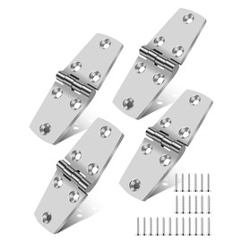 HZSIFU (4PCS) 4" x 1.5" Boat Hinges 316 Stainless Steel Marine Grade, Heavy Duty Door Hinge with Screws, Mirror Polished SS316 Marine Hatch Hinge Mount for Ship RV Yacht