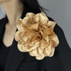 Dainty Satin Fabric Rose Flower Extra Large Big Brooches Lapel