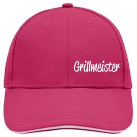 Huuraa Unisex Kappe Grillmeister BBQ Geschenk Pink/White Grillmeister Mitbringsel